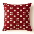 The Red Handwoven Ikat Cushion Cover – 18 x 18 inch by Bloc à Main India