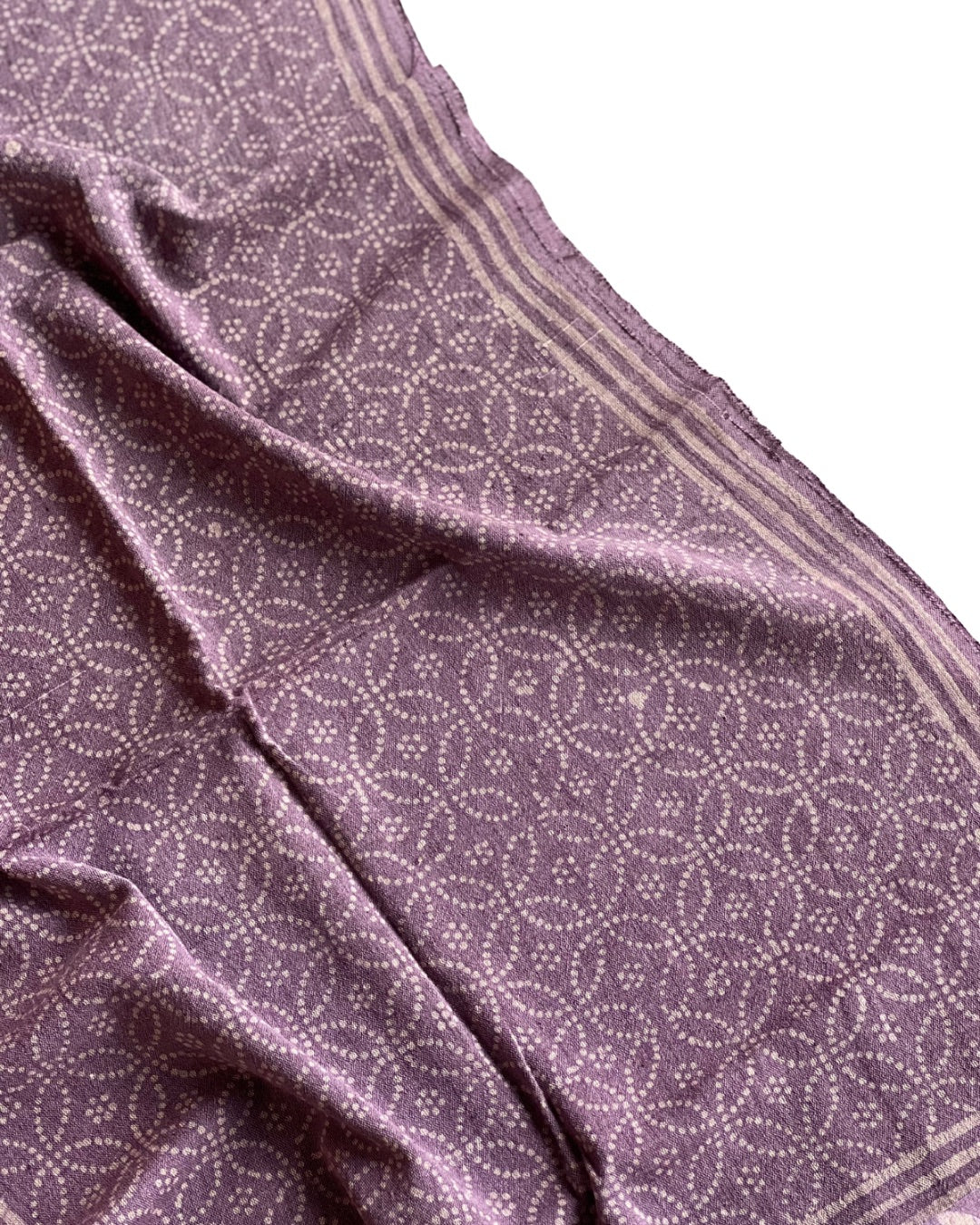 Enola Lavender Naturally Dyed Batik Kala Cotton Stole - HOAN