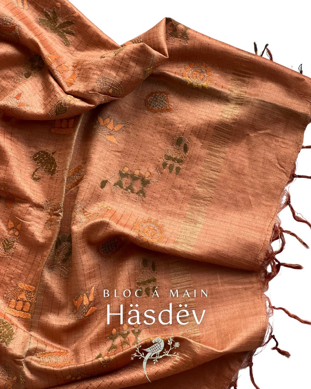 Häsdëv Kosa Silk Dupatta with Forest Weave - Silk Mark Certified - Asvi Atelier