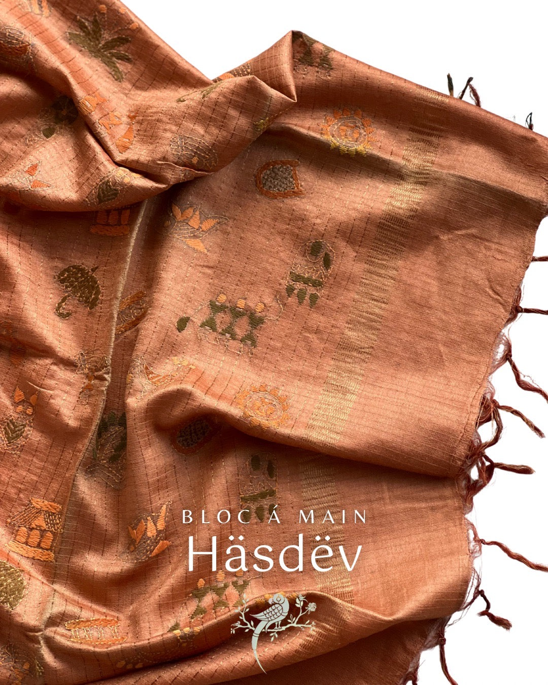 Häsdëv Kosa Silk Dupatta with Forest Weave - Silk Mark Certified - Asvi Atelier