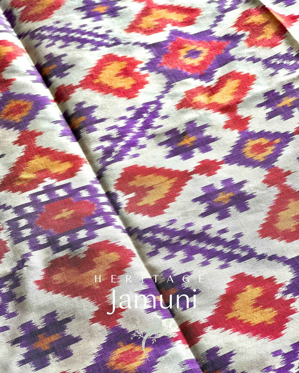 Jamuni Silk Pochampally Dupatta by Bloc a Main