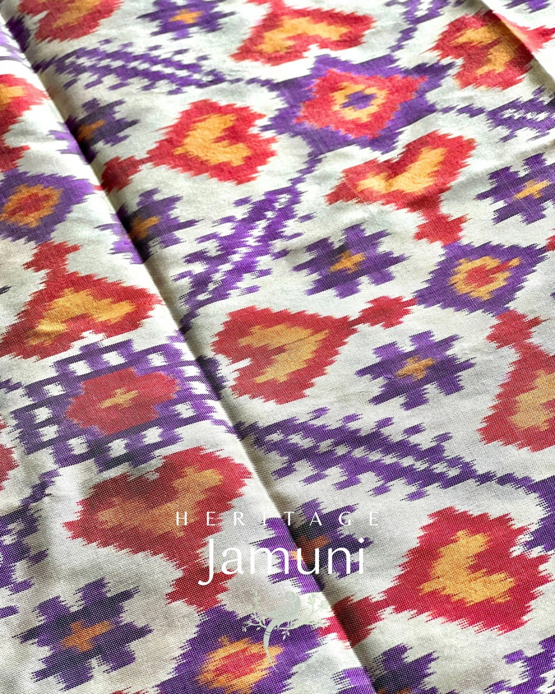 Jamuni Silk Pochampally Dupatta by Bloc a Main