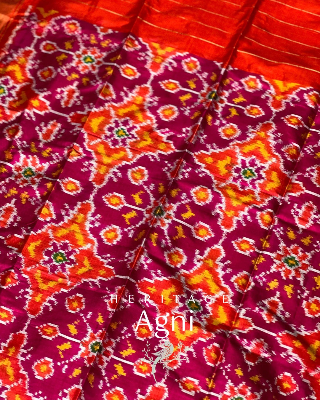 Agni Heritage Pochampally Ikat Silk Dupatta