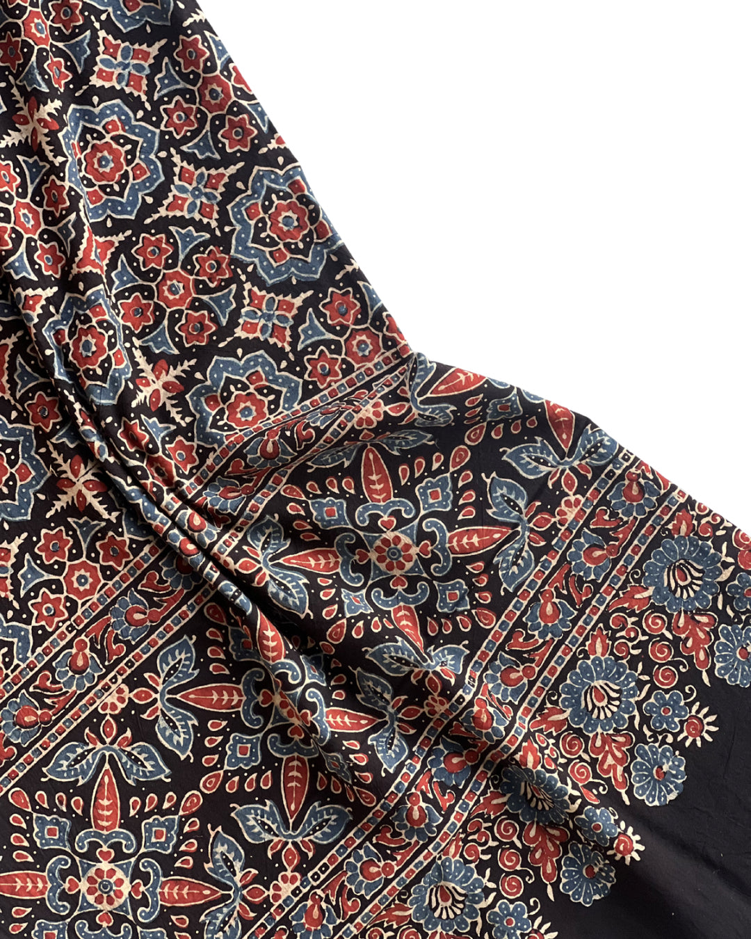Ratri Naturally Dyed Ajrakh Cotton Dupatta - HOAN