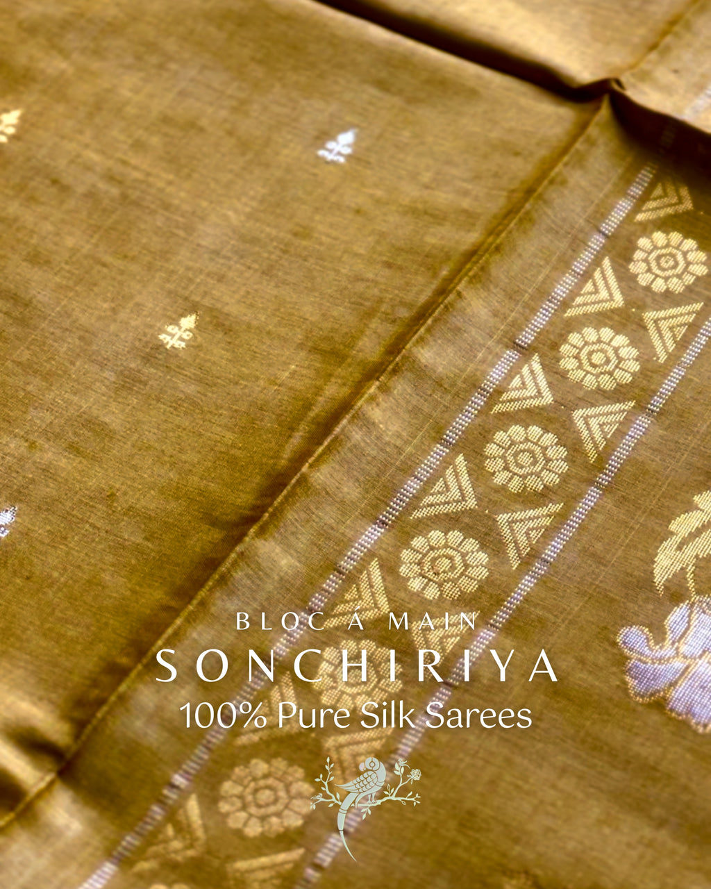 Sonchiriya 100% Pure Kosa Silk Weave Saree - SILK MARK CERTIFIED - Asvi Atelier
