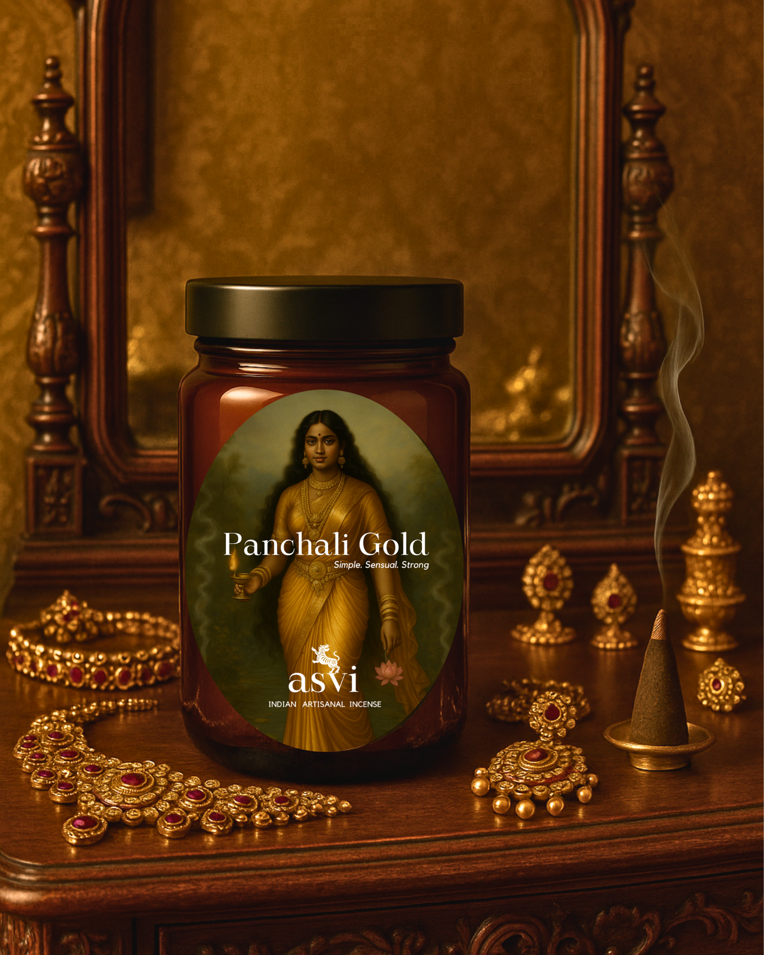 Panchali - Women of Mythology Incense Cones - Asvi Incense - 30 cones - 100% Organic Essential Oils